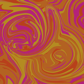 1970s Orange Swirls