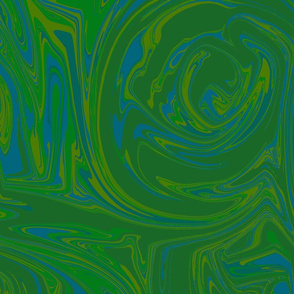 1970s Green Swirls