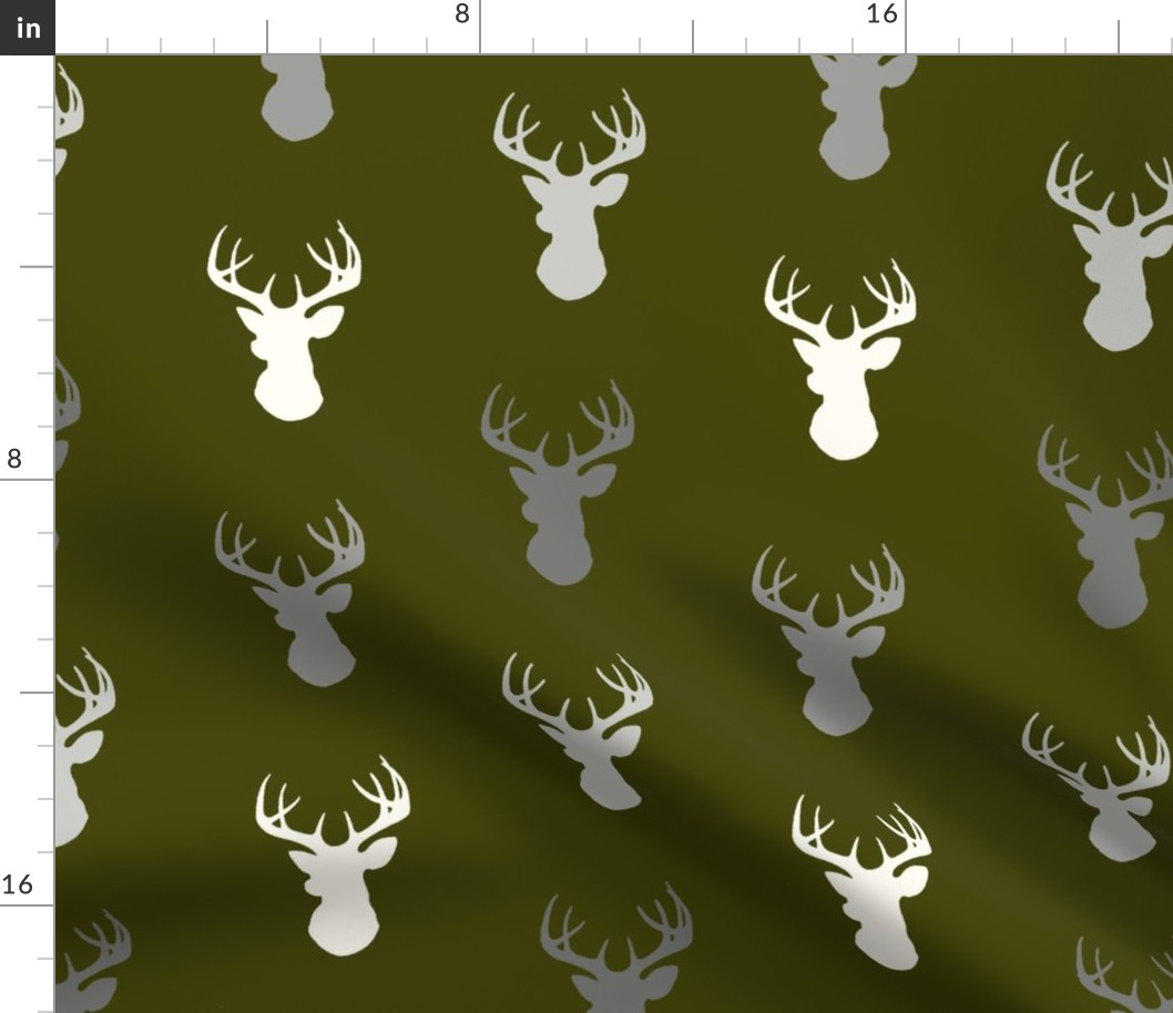 Deer - army green and gray