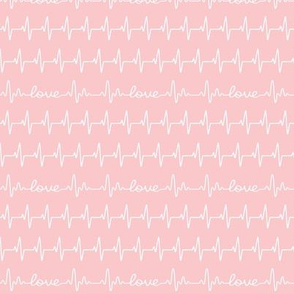 Small Electrocardiograph Love - pink - ekg wavrform