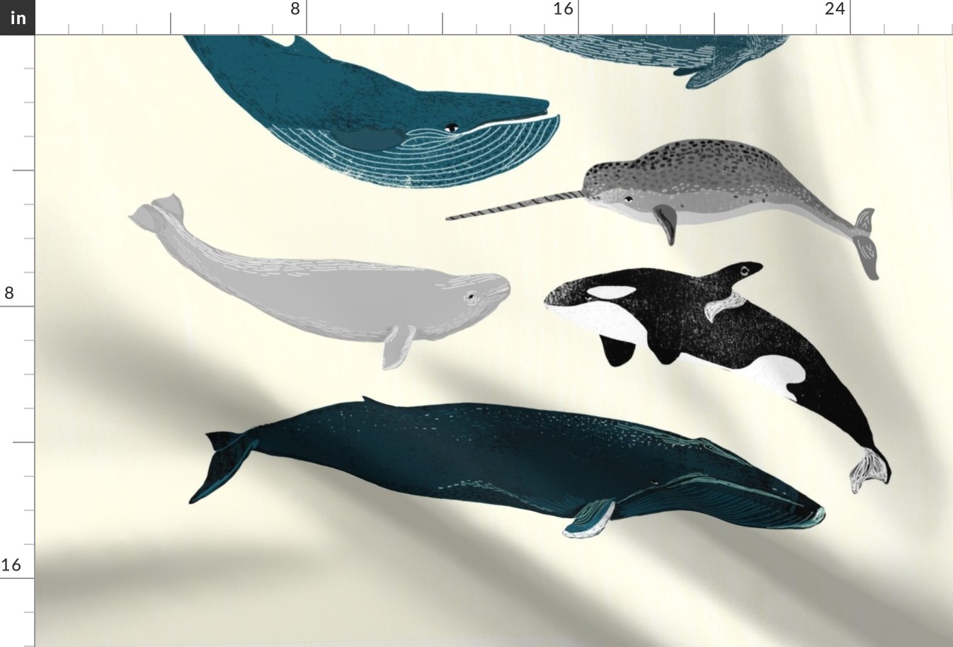 Baby, Ozean, Kinderzimmer, Wal, Wale, Babydecke, Babybettwäsche, Krippe  Bettwäsche, Schwertwal, Kindergarten, Orca Stoffe | Spoonflower