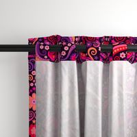 Psychedelic 70s paisley garnet ruby amethyst by Pippa Shaw