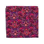 Psychedelic 70s paisley garnet ruby amethyst by Pippa Shaw