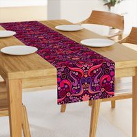 Psychedelic 70s paisley garnet ruby amethyst by Pippa Shaw