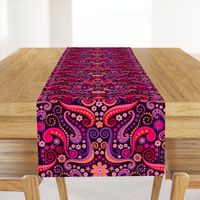 Psychedelic 70s paisley garnet ruby amethyst by Pippa Shaw