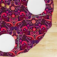 Psychedelic 70s paisley garnet ruby amethyst by Pippa Shaw