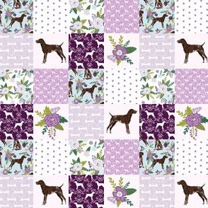TINY - german shorthair pointer pet quilt  c cheater wholecloth
