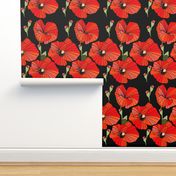 Pretty Poppies - Black