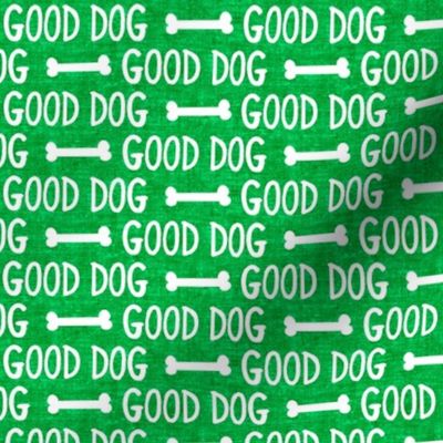 good dog - green - dog bone - LAD19
