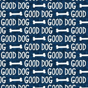 good dog - dark blue - dog bone - LAD19