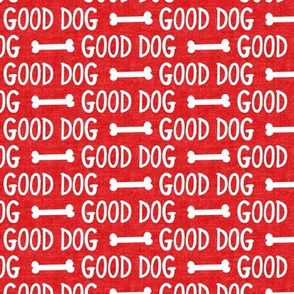 good dog - red - dog bone - LAD19
