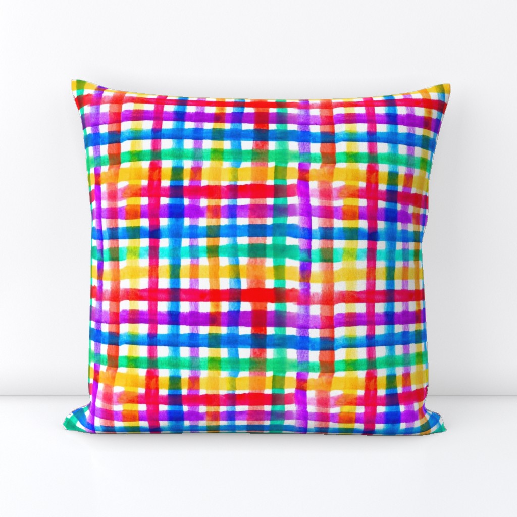 Jewel tone seventies checkered plaid