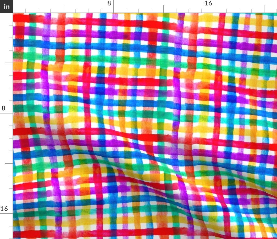 Jewel tone seventies checkered plaid