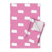 Kansas State Shape Pattern Pink and White Stripes