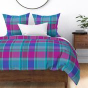 Turquoise Purple Plaid