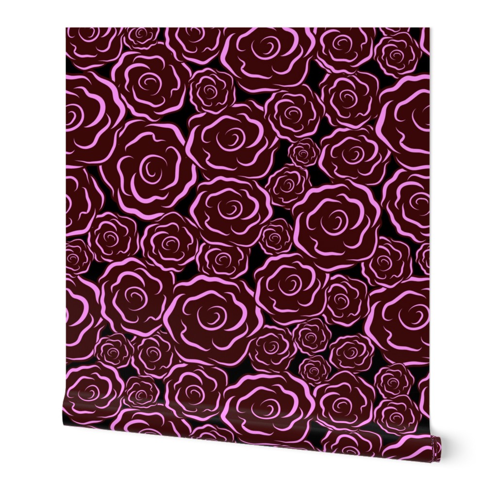 Just Roses dark pinks Jumbo print