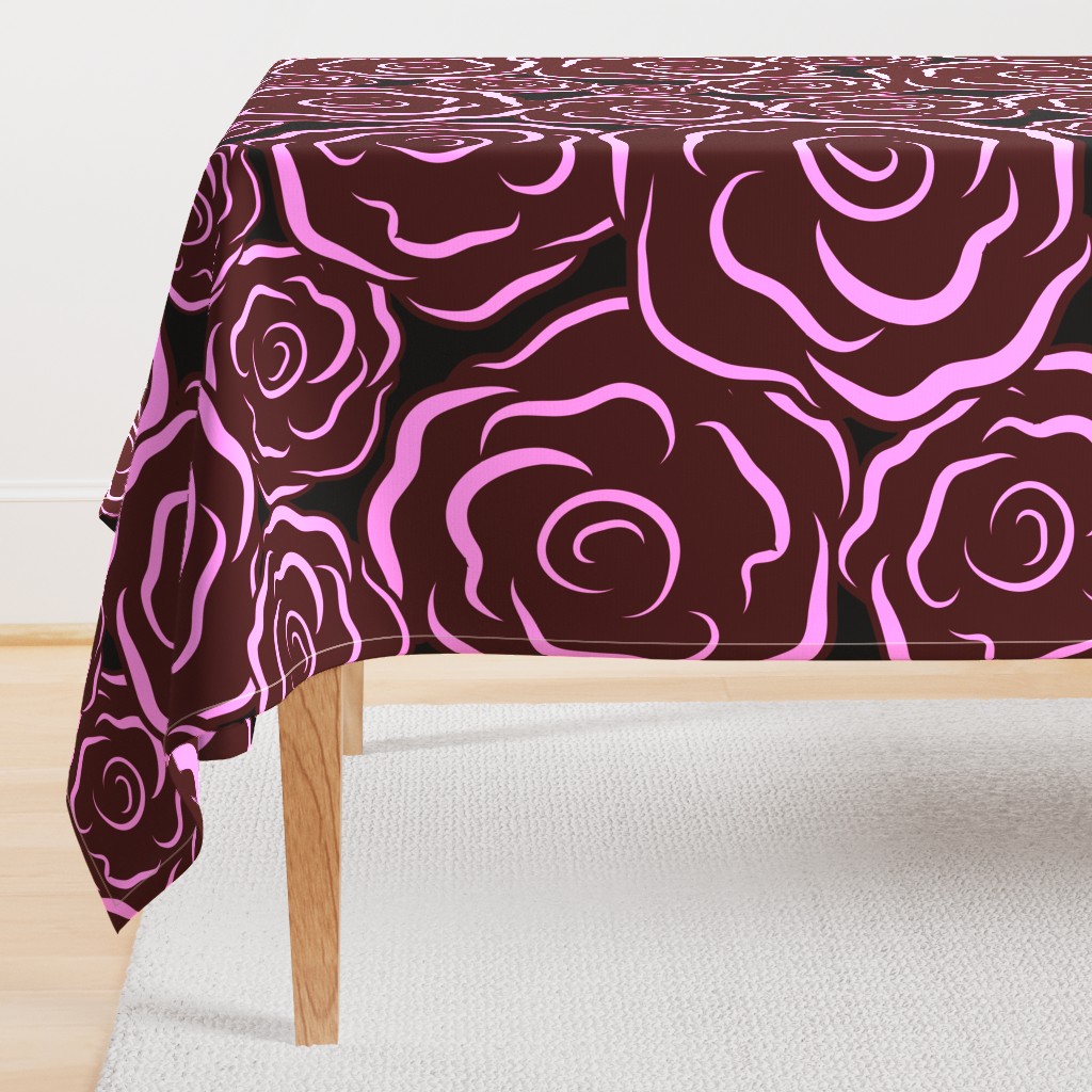 Just Roses dark pinks Jumbo print