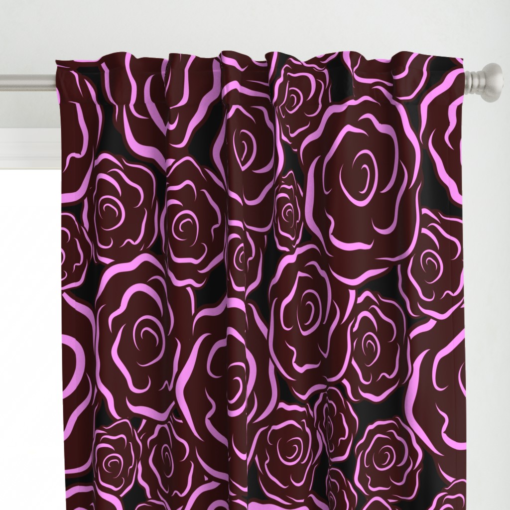 Just Roses dark pinks Jumbo print