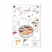 "My masala box" tea towel