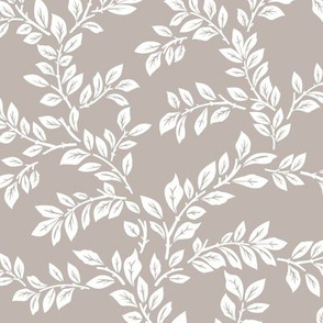 leafy stems - large - warm gray