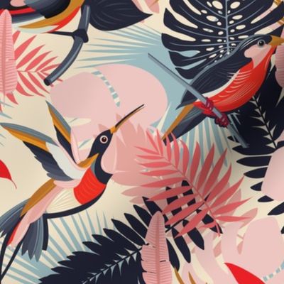 Paradise Birds Pattern / Big Scale