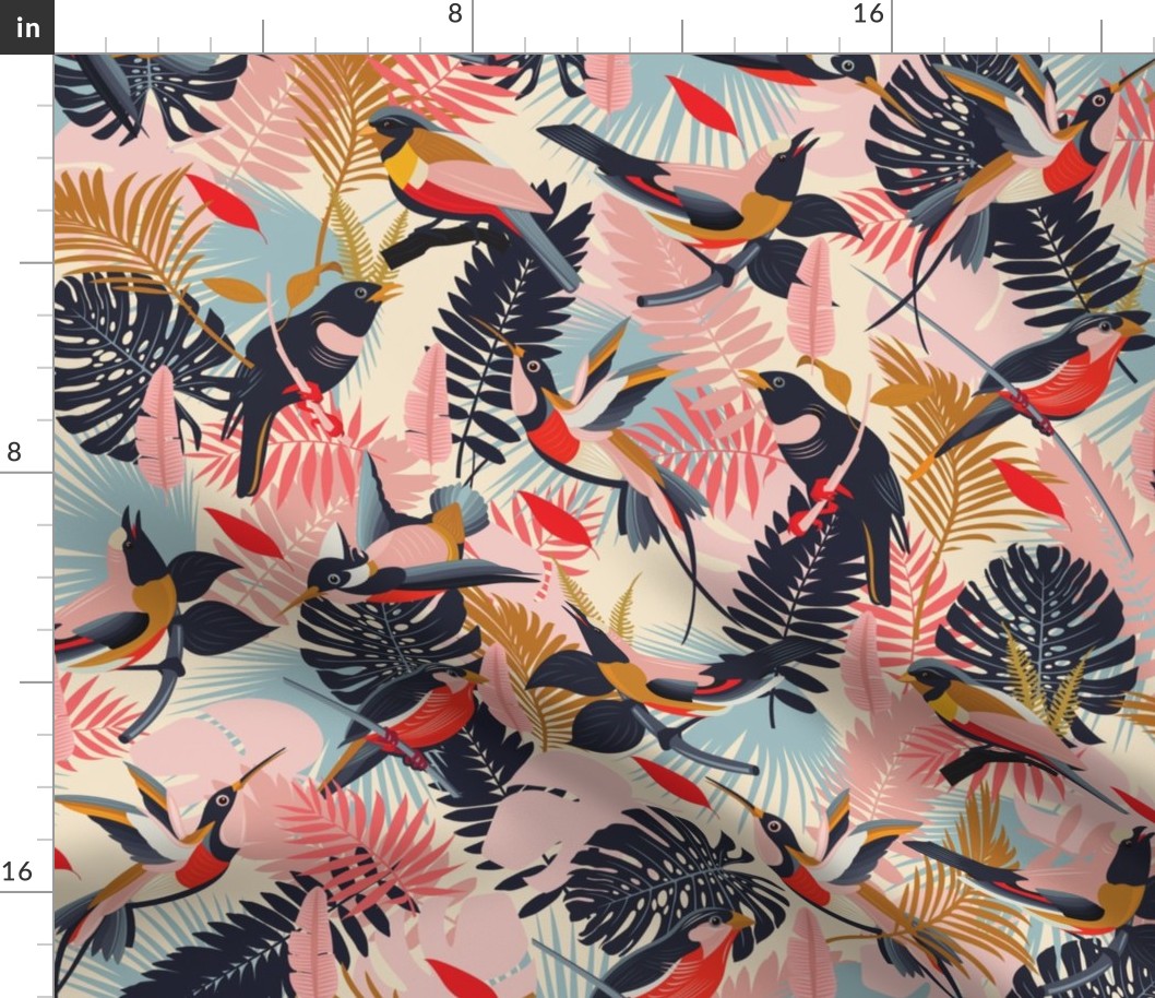 Paradise Birds Pattern / Big Scale