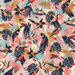 Paradise Birds Pattern / Small Scale