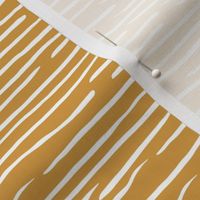 Little zebra tiger animal print abstract ink lines and strokes in waves ochre yellow white