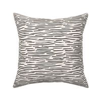 Little zebra tiger animal print abstract ink lines and strokes in waves off white black