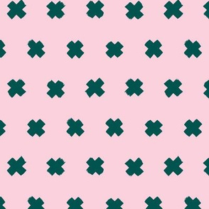 Raw brush x minimal cross plus designs abstract scandinavian style green emerald pink