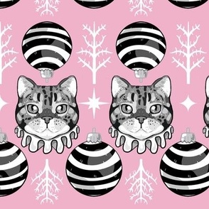 Christmas Cats Pink