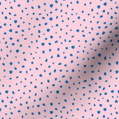 Little spots and speckles panther animal skin abstract minimal dots in bubblegum pink blue SMALL