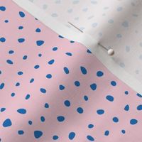 Little spots and speckles panther animal skin abstract minimal dots in bubblegum pink blue SMALL