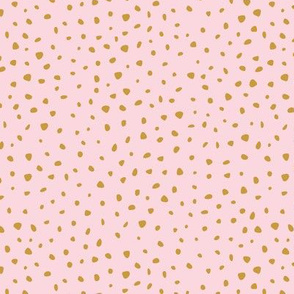 Little spots and speckles panther animal skin abstract minimal dots in soft pink ochre yellow SMALL
