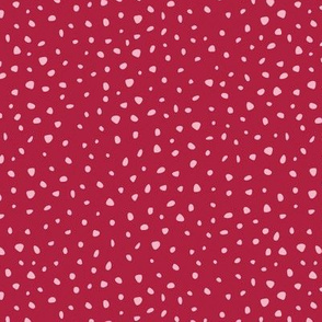 Little spots and speckles panther animal skin abstract minimal dots valentine love print in winter maroon pink SMALL