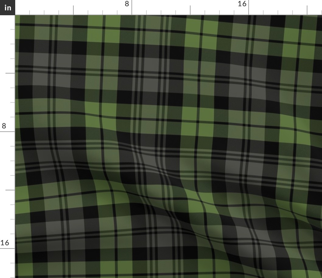 Campbell 1739 tartan, 12"  weathered