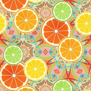 Pop Art Citrus Orange Large Scale