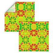 Pop Art Geometric Citrus Florals