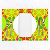 Pop Art Geometric Citrus Florals