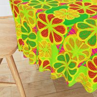 Pop Art Geometric Citrus Florals