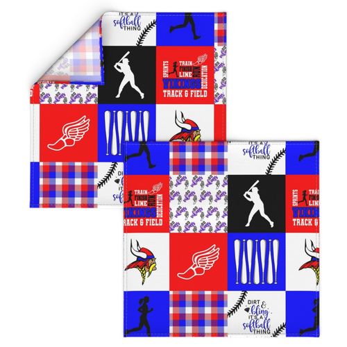 Softball//Track&Field//Vikings - Wholecloth Cheater Quilt