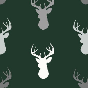 Deer - hunter green/ Gray