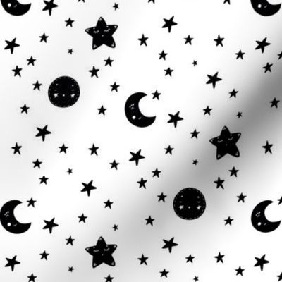 Night Sky - black and white