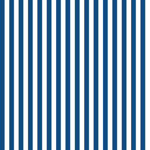 Quarter Inch Classic Blue and White Vertical Stripes