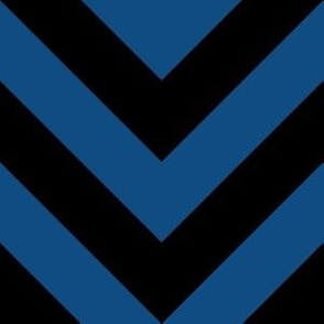 Six Inch Classic Blue and Black Chevron Stripes