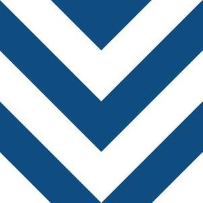 Six Inch Classic Blue and White Chevron Stripes