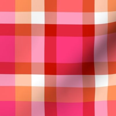 Meggy Plaid / Pink Orange Red 