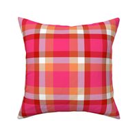 Meggy Plaid / Pink Orange Red 