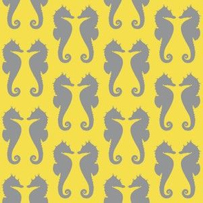 Ultimate Gray Seahorses on Illuminating Yellow