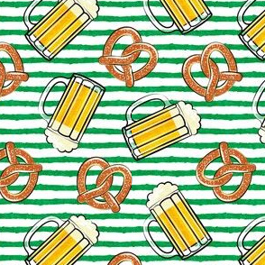 Beer and Pretzels - green stripes - LAD19